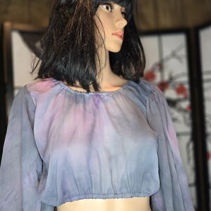 Vintage Handmade Belly Dance Costume, Skirt, Top, Veil